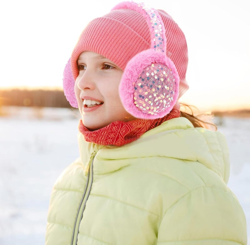 BUTITNOW Kids Knit Earmuffs Soft Plush Comfortable Winter Outdoor Ear Warmers for Boys Girls Age 4-16 Years - Image 4